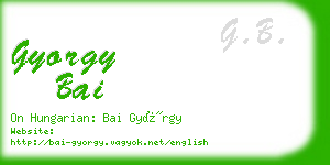 gyorgy bai business card